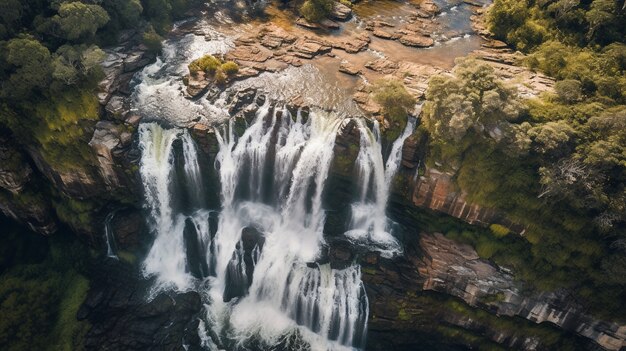 Hermoso paisaje de cascada