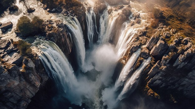 Hermoso paisaje de cascada