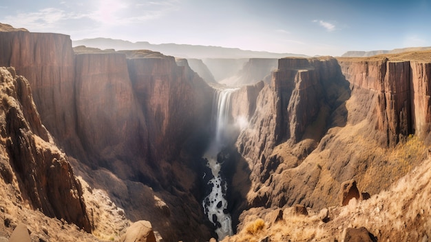 Foto gratuita hermoso paisaje de cascada