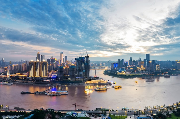 Hermoso paisaje de la ciudad, en Chongqing, China