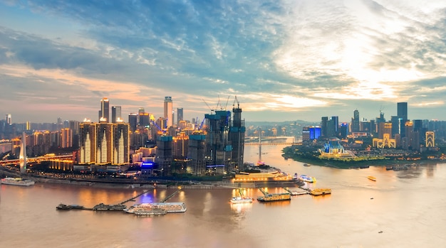 Hermoso paisaje de la ciudad, en Chongqing, China