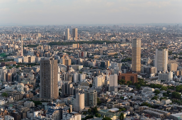 Hermoso paisaje de la ciudad con edificios altos