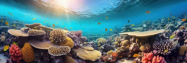 El hermoso paisaje de coral