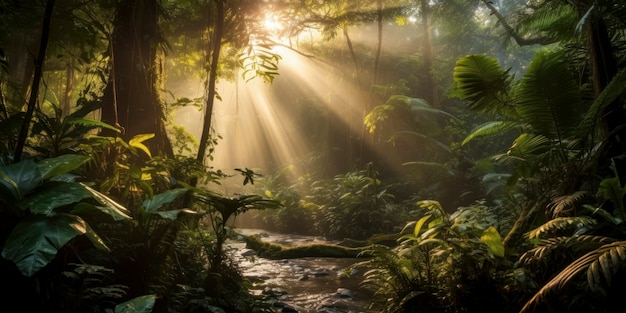 Foto gratuita un hermoso paisaje forestal