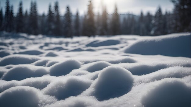 Foto gratuita hermoso paisaje invernal con ventisqueros en el bosque fondo navideño