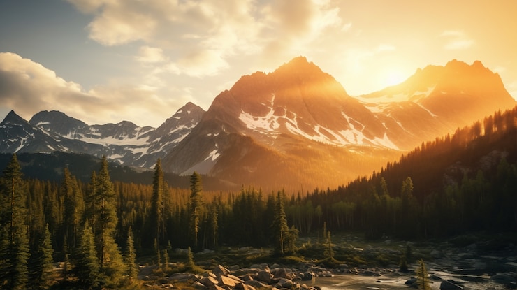 Foto gratuito hermoso paisaje de montañas