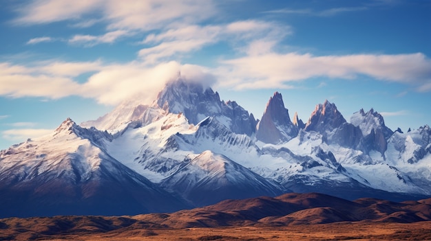 El hermoso paisaje de las montañas