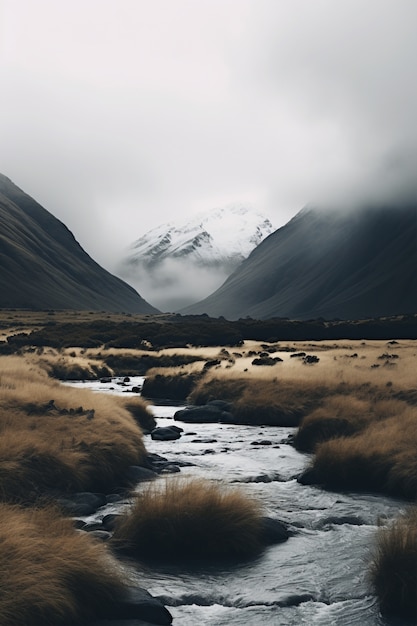 Hermoso paisaje natural con río y vegetación.