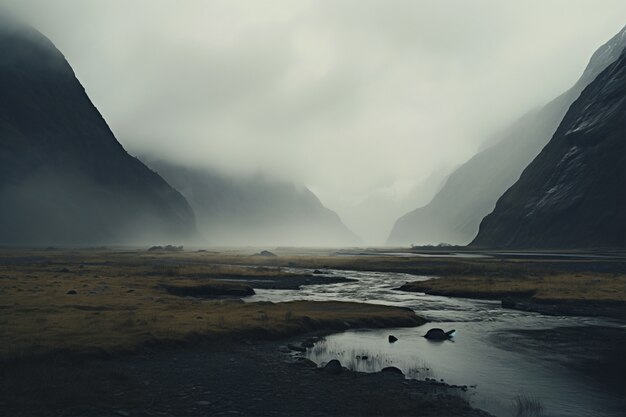 Hermoso paisaje natural con río y vegetación.