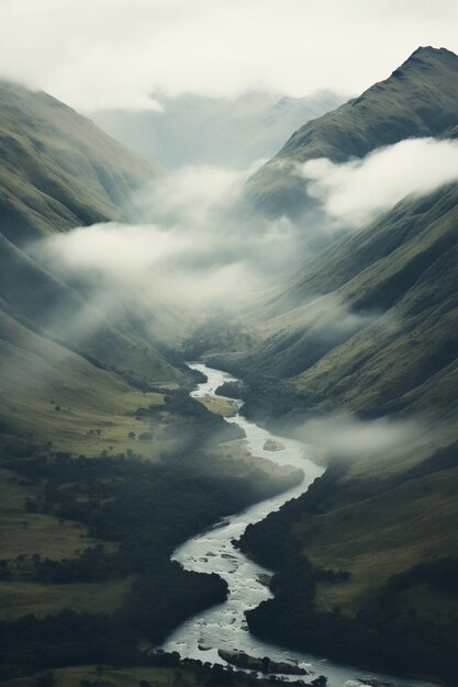 Hermoso paisaje natural con río y vegetación.