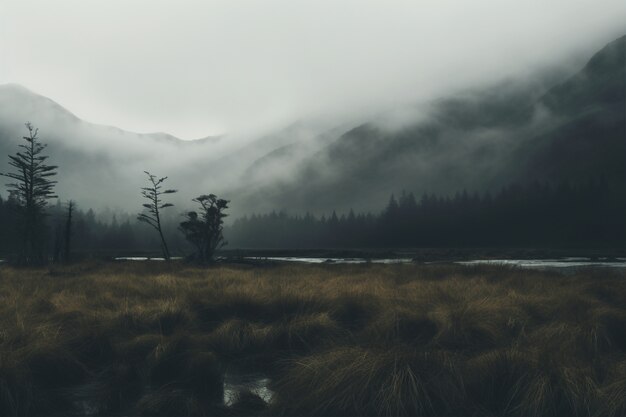 Hermoso paisaje de naturaleza montañosa