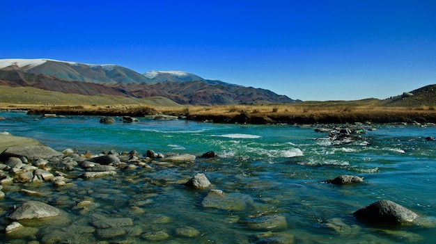 Foto gratuita hermoso paisaje de la naturaleza salvaje y el paisaje de mongolia