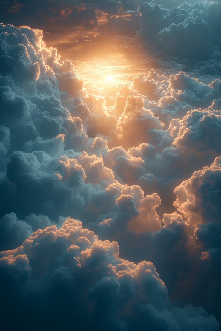 Un hermoso paisaje de nubes