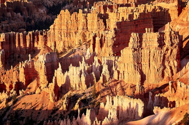 Hermoso paisaje de un paisaje de cañón en el Parque Nacional Bryce Canyon, Utah, EE.