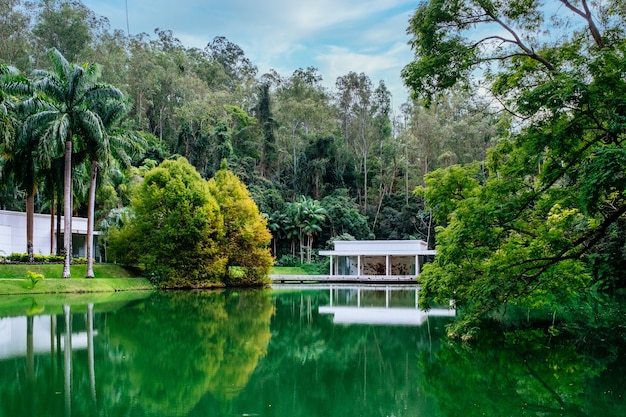 Hermoso paisaje del parque Mangal Das Garcas en la ciudad de Belem en Brasil