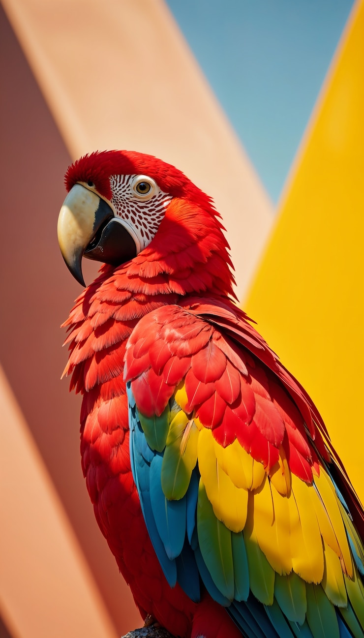 Foto gratuito un hermoso pájaro tropical de colores