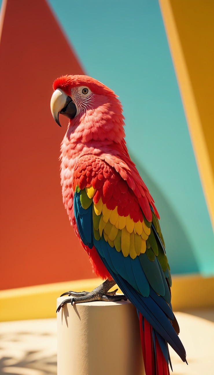 Foto gratuito un hermoso pájaro tropical de colores