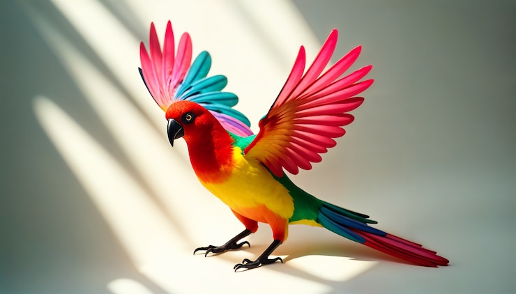 Foto gratuito un hermoso pájaro tropical de colores