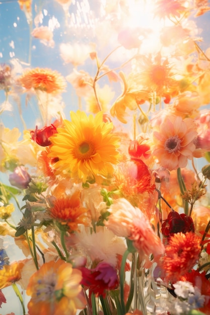 hermoso papel tapiz floral de primavera