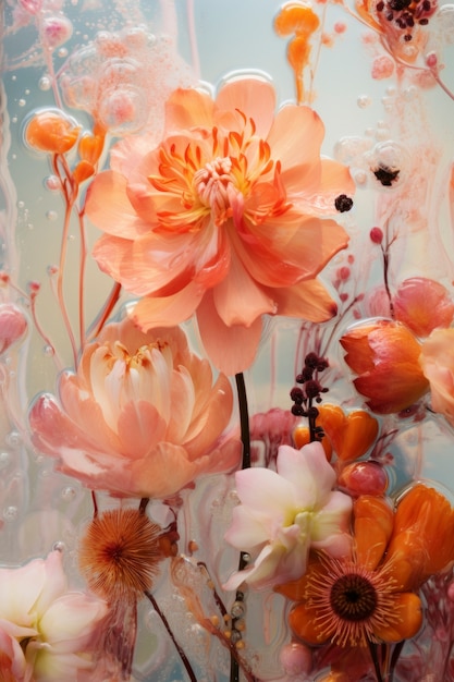 Foto gratuita hermoso papel tapiz floral de primavera