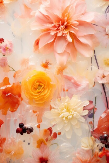 hermoso papel tapiz floral de primavera