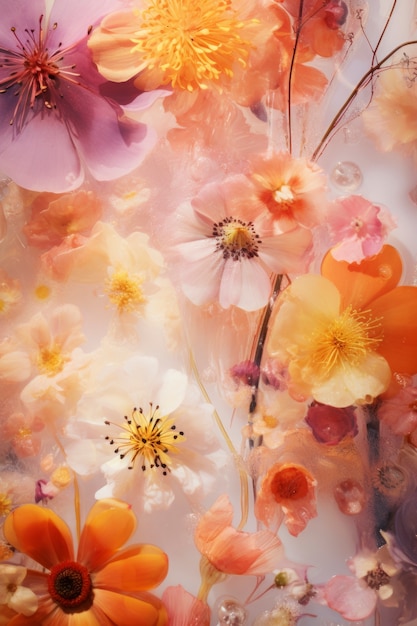 Foto gratuita hermoso papel tapiz floral de primavera