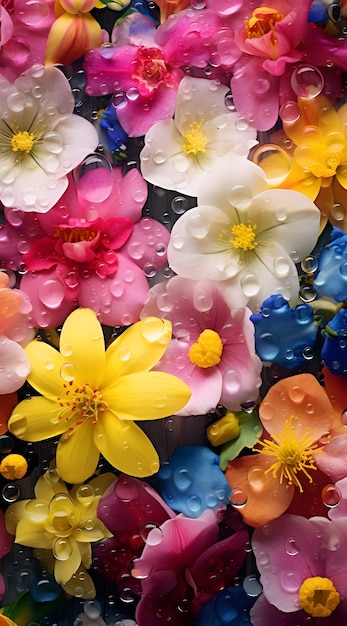 Foto gratuita hermoso papel tapiz floral