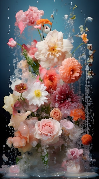 Hermoso papel tapiz floral