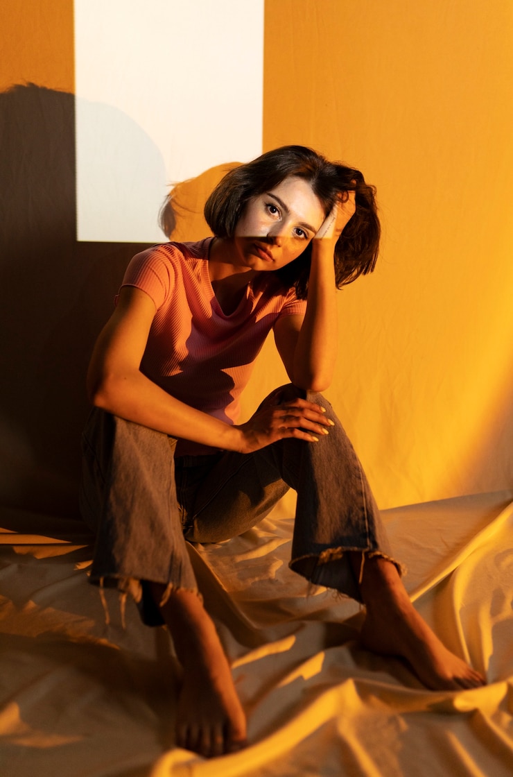 Foto gratuito hermoso retrato de mujer adolescente