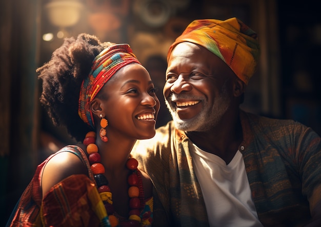 Un hermoso retrato de padre e hija celebrando el día del padre.