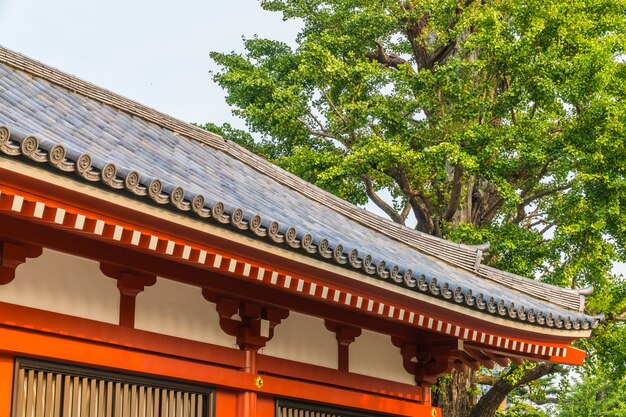 El hermoso templo sensoji del edificio de arquitectura es el lugar famoso para visitar en el área de asakusa