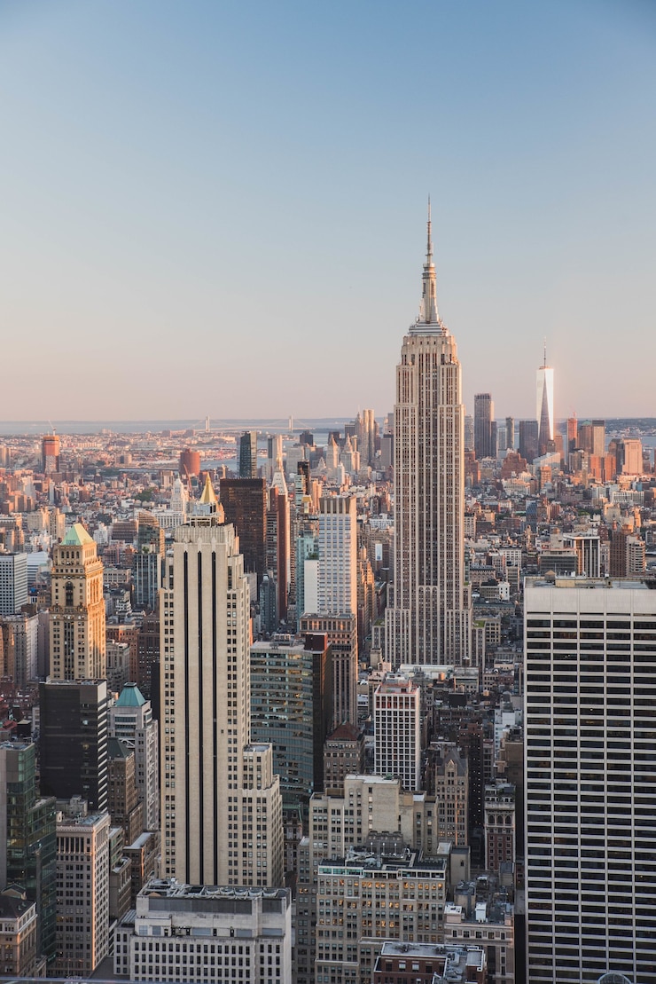 Foto gratuito hermoso tiro vertical de los edificios en la ciudad de nueva york