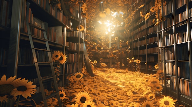 Foto gratuita hermosos girasoles en el interior