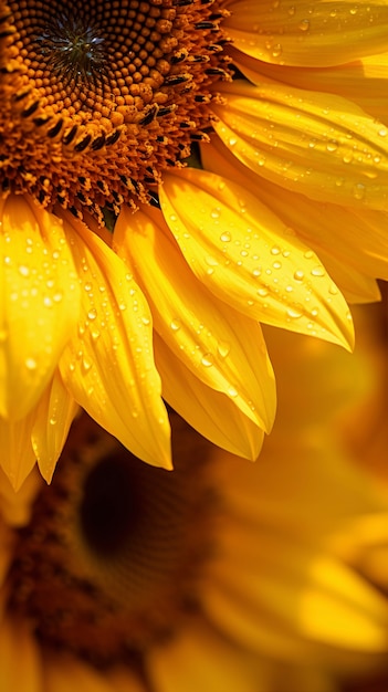 Hermosos girasoles en la naturaleza