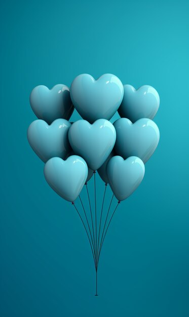 Hermosos globos en forma de corazón