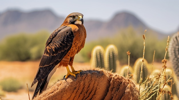 Hermosos halcones en la naturaleza