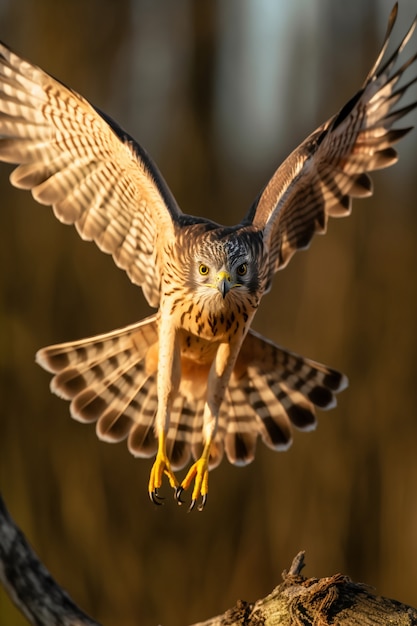 Hermosos halcones en la naturaleza