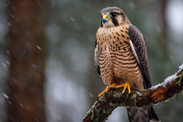 Foto gratuita hermosos halcones en la naturaleza