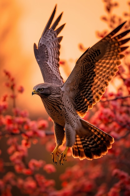 Foto gratuita hermosos halcones en la naturaleza