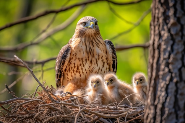 Foto gratuita hermosos halcones en la naturaleza