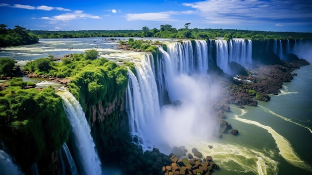 Foto gratuita hermosos paisajes naturales de cascadas