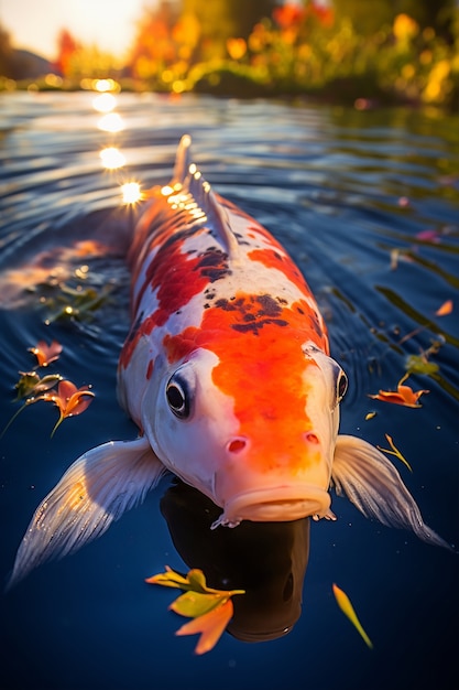 Foto gratuita hermosos peces exóticos de colores