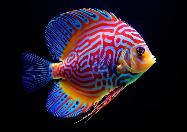 Hermosos peces exóticos de colores