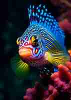 Foto gratuita hermosos peces exóticos de colores