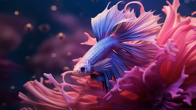 Hermosos peces exóticos de colores