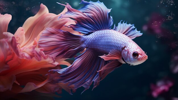 Hermosos peces exóticos de colores
