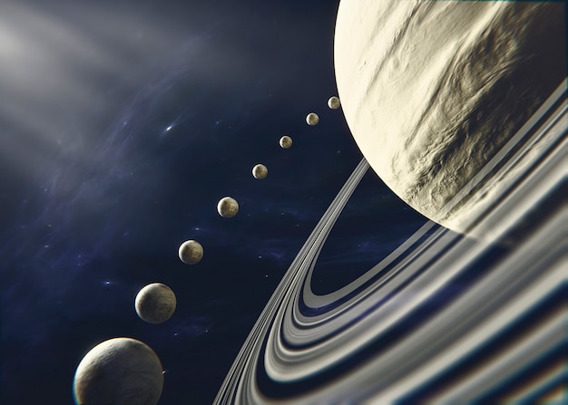 Foto gratuita hermosos planetas en el espacio
