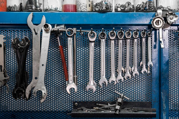 Herramientas para la creación de bicicletas en el taller