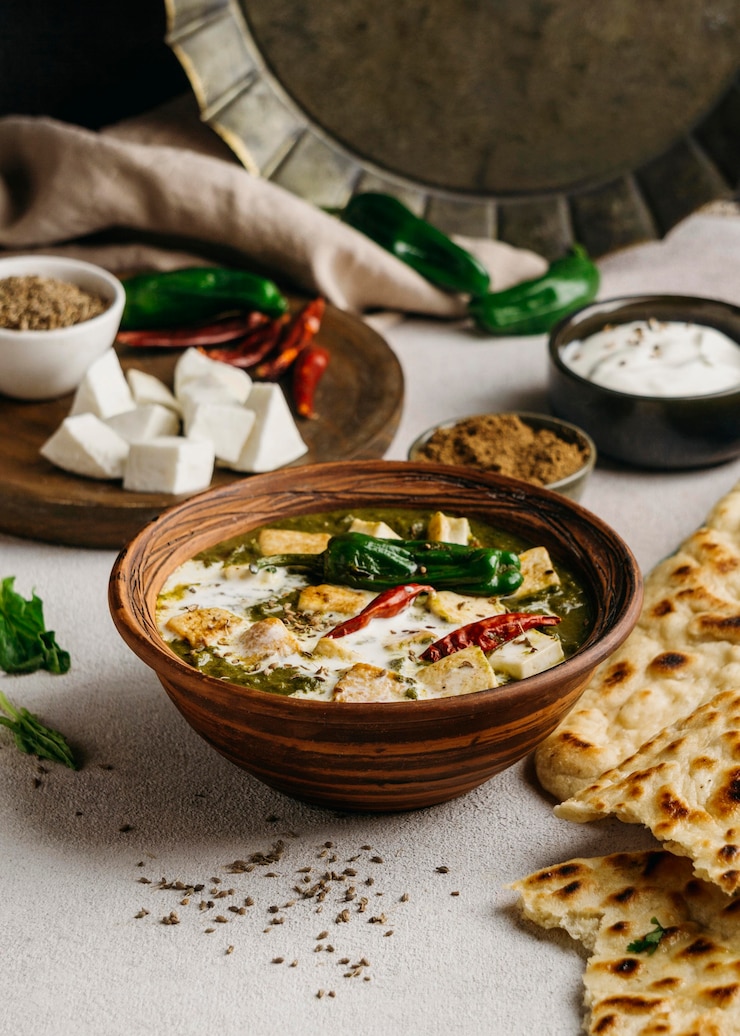 Photo Gratis high angle bowl with pakistani food