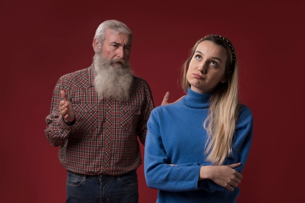 Hija y padre en el día del padre